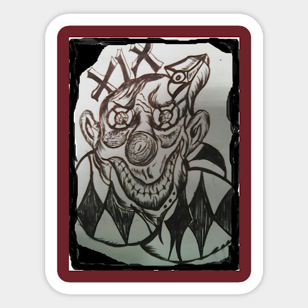 XIX clown Sticker by awhite7